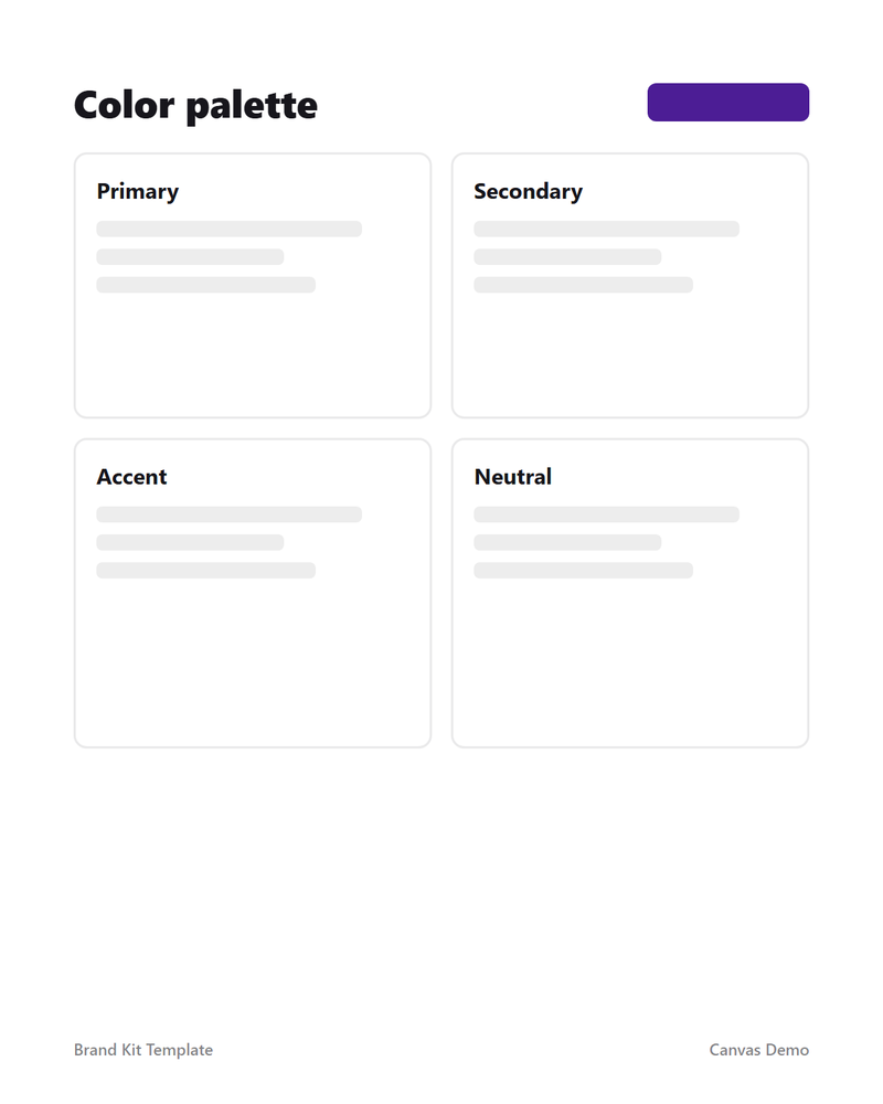 Brand Kit Template — page 1