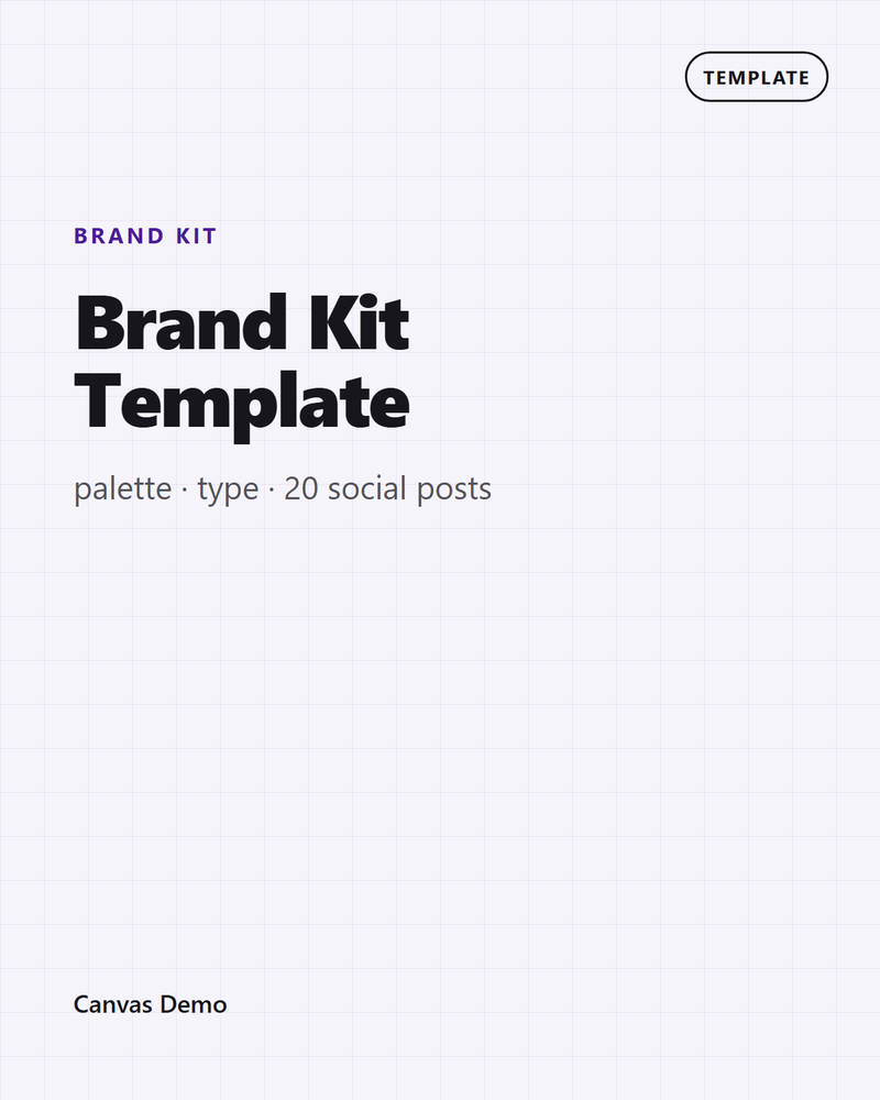 Brand Kit Template — cover