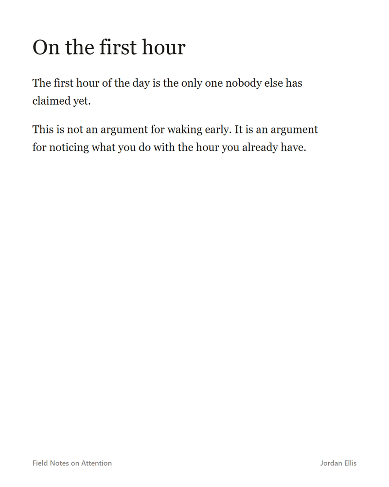 Field Notes on Attention — page 1