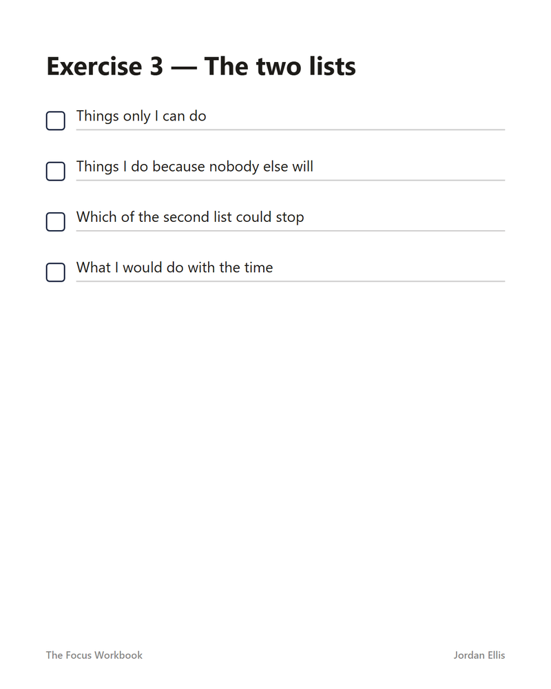 The Focus Workbook — page 1