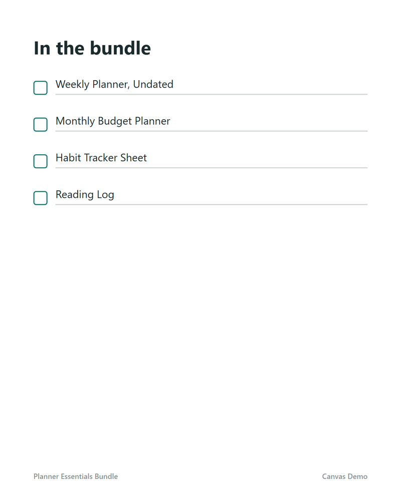 Planner Essentials Bundle — page 1
