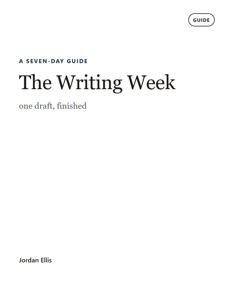 The Writing Week: A Seven-Day Guide — cover